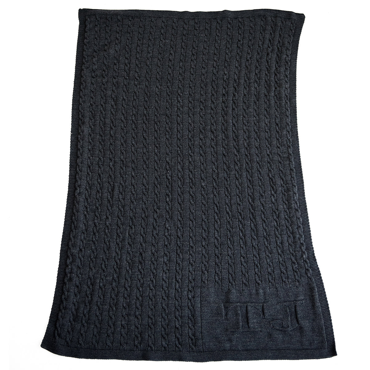 Personalized Cable Knit Baby Blanket