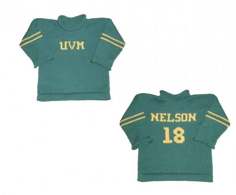 personalized childrens varsity sweater