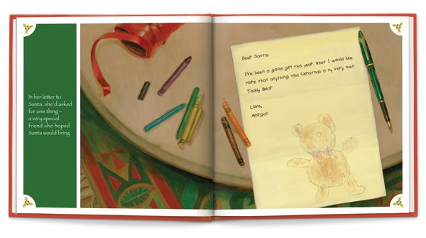 personalized christmas book & plush bear gift set