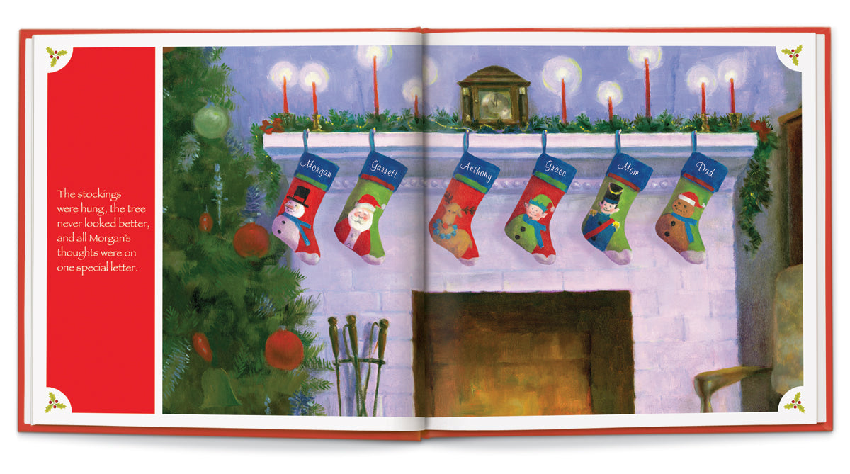 personalized christmas book & plush bear gift set