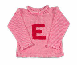 personalized color letter sweater