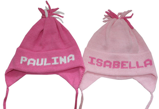 personalized cotton ear flap hat (solid) - multiple colors available