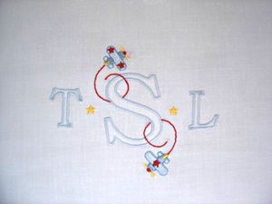 personalized embroidered baby pillow - boy