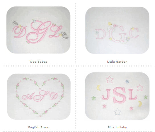 personalized embroidered baby pillow - girl