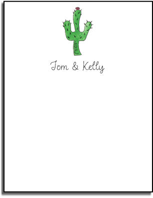 personalized everyday notes blooming cactus