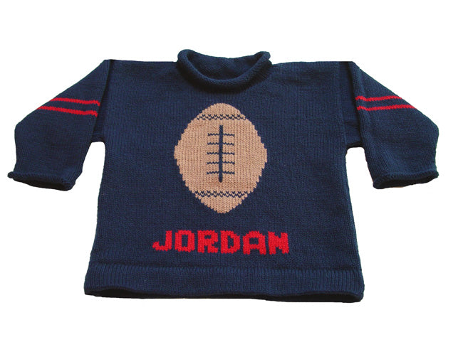 personalized football pullover sweater