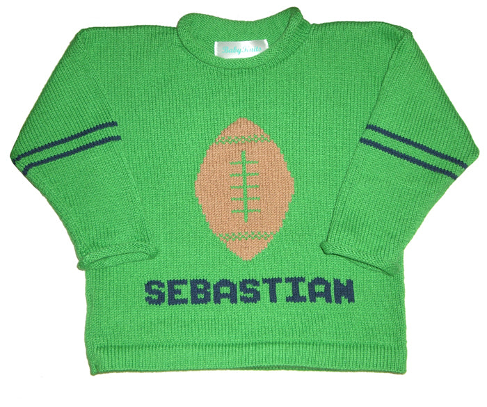 personalized football pullover sweater