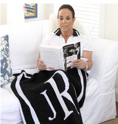 personalized full sized blanket with monogram