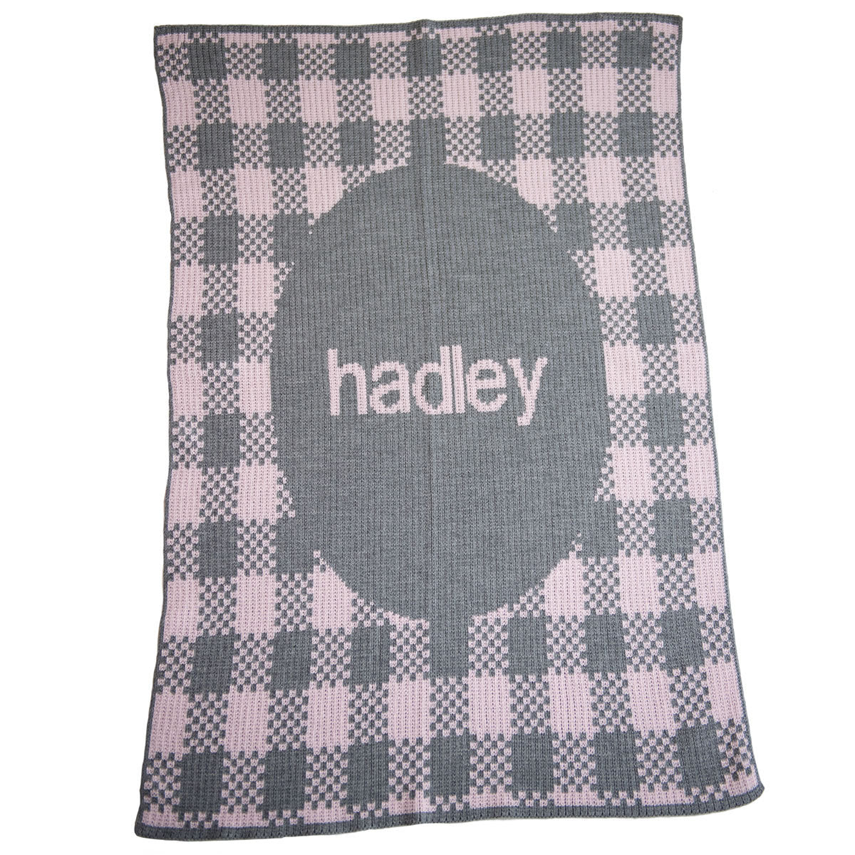 Personalized Gingham Baby Blanket