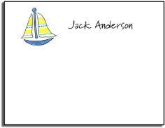 personalized kids notes sailboat