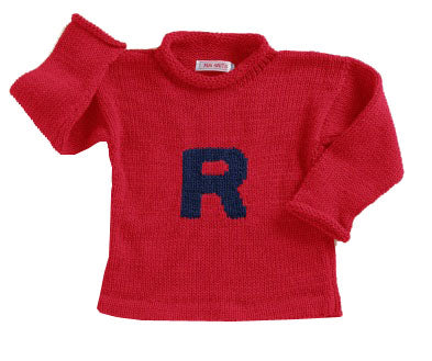 personalized knit letter sweater