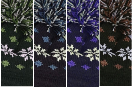 personalized knit snowflake ear flap hat