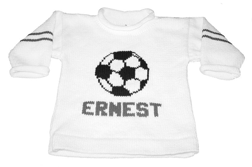 personalized knit soccer sweater