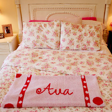 personalized large polka dot baby blanket with initial or name