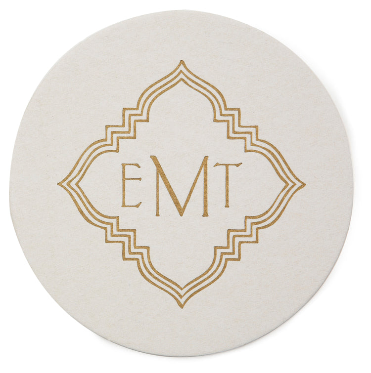 personalized letterpressed coasters m19 by haute papier