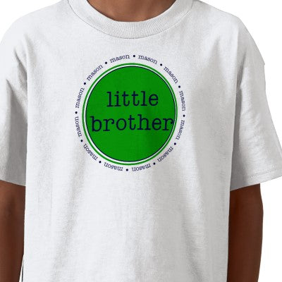 personalized little brother shirt