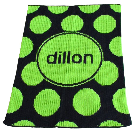 personalized modern polka dot blanket
