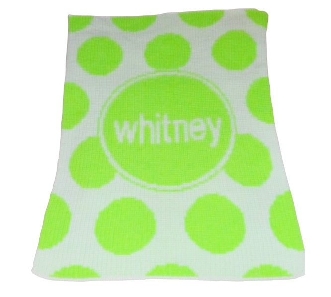 personalized modern polka dot blanket