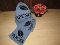 personalized scarf with name and football