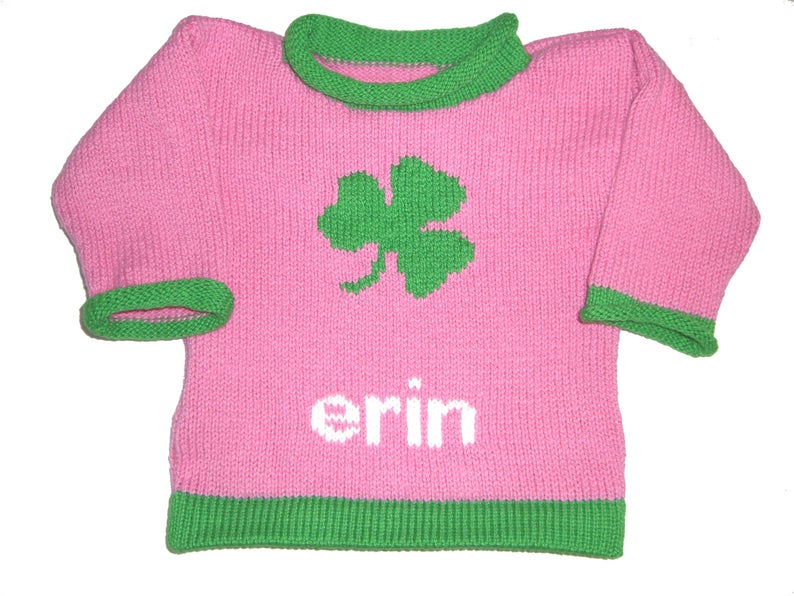 personalized shamrock luck sweater