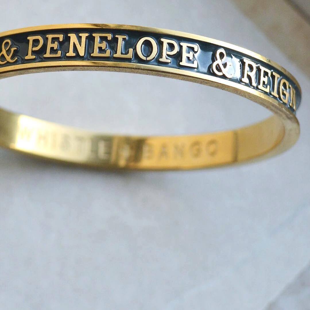 personalized signature bangle