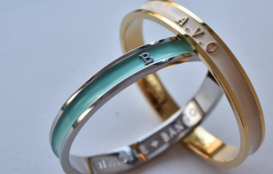 personalized signature bangle
