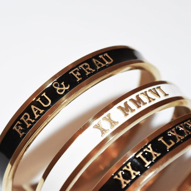 personalized signature bangle