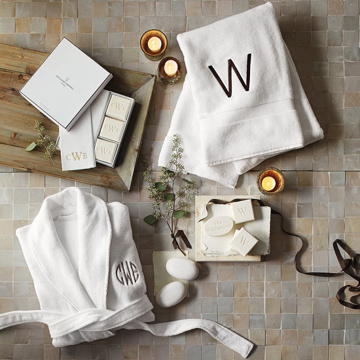 personalized soap and towel set