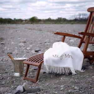 personalized solid fringed throw blanket (several colors available)