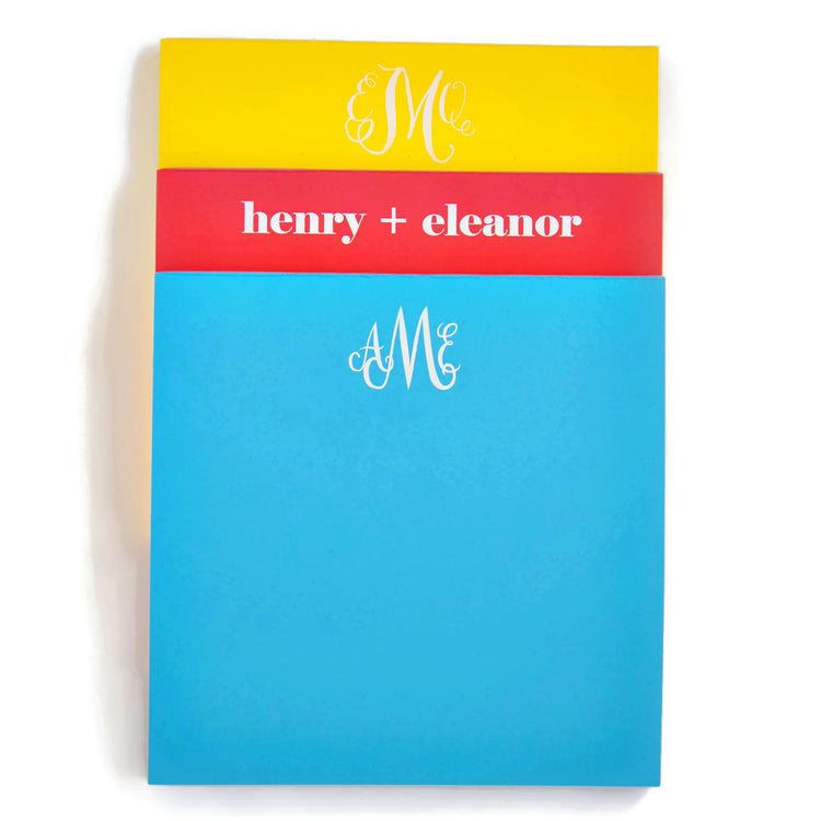 Personalized Square Primary Colors Note Pad