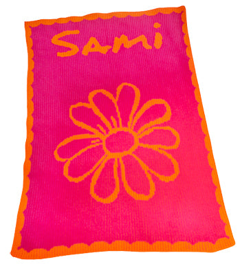 personalized flower blanket