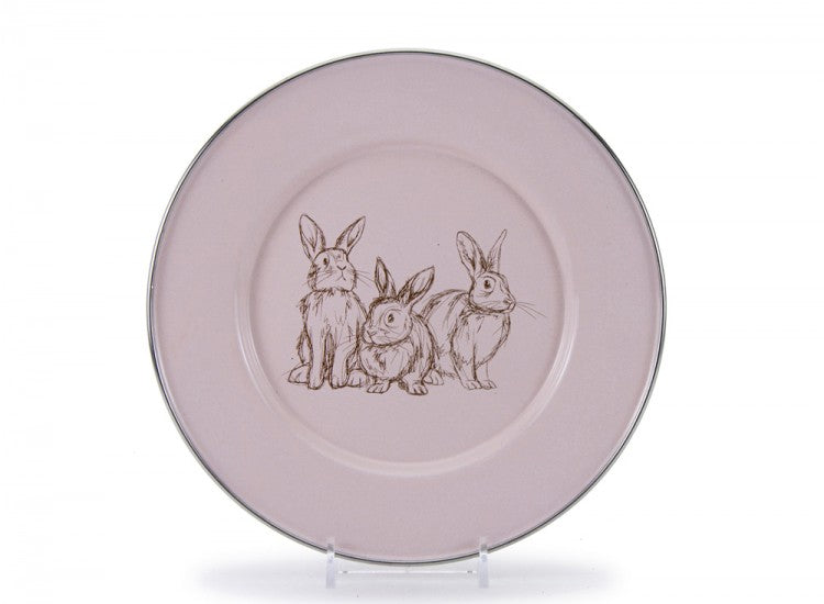 pink bunny dish keepsake set and box (plate, mug, & bowl)