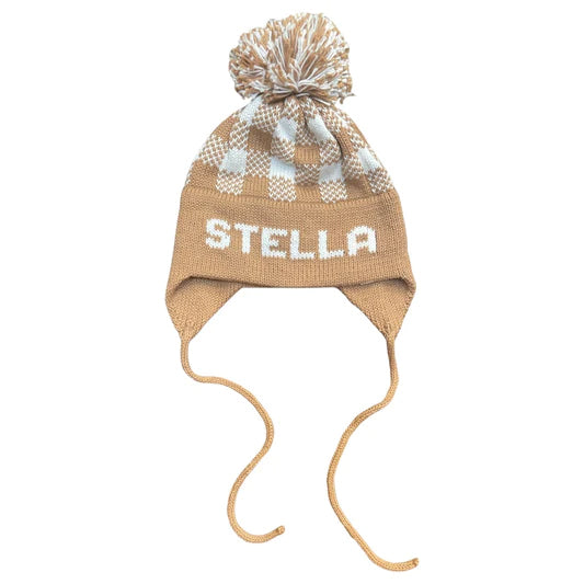 plaid ear flap hat