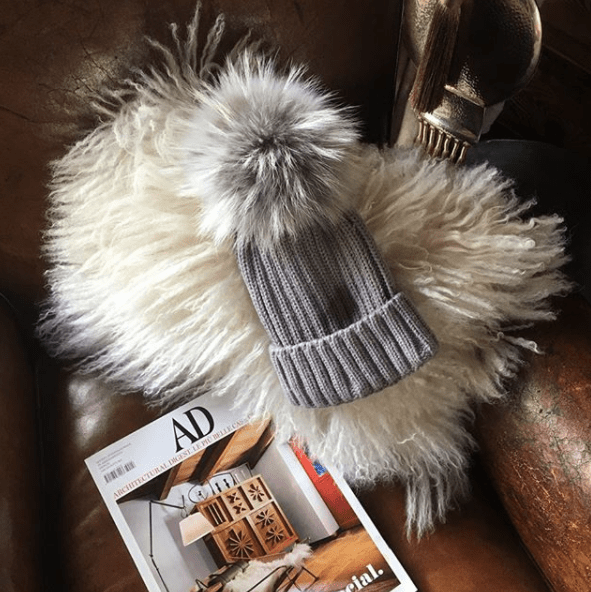 fur pom pom hat