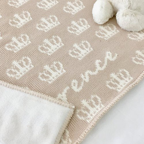 princess crown baby blanket (several colors available)