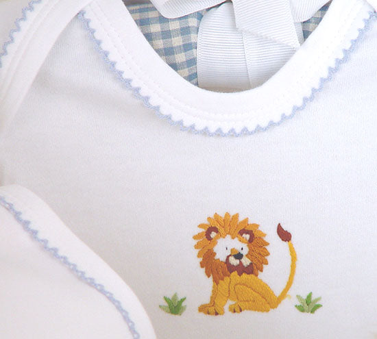 safari premium embroidered layette set by gordonsbury