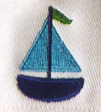 sailboat burp cloth set