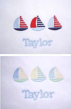 sailboats personalized hooded towel