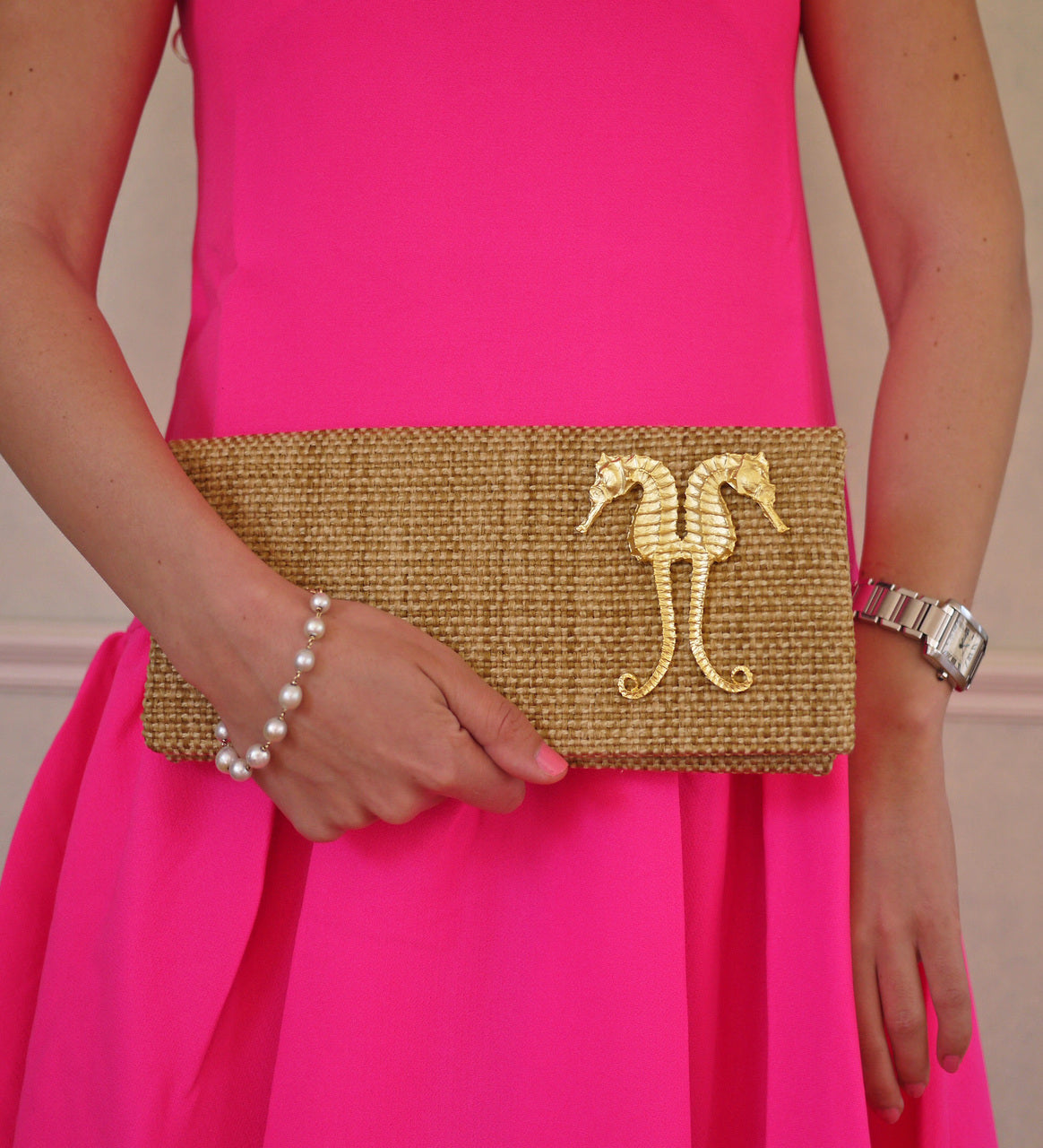seaside clutch with casting (golden grass)