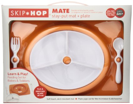 skip hop feeding mat - orange