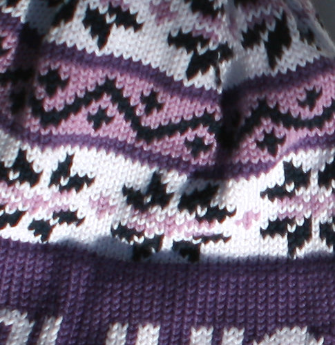 snowflake earflap hat with braided ties