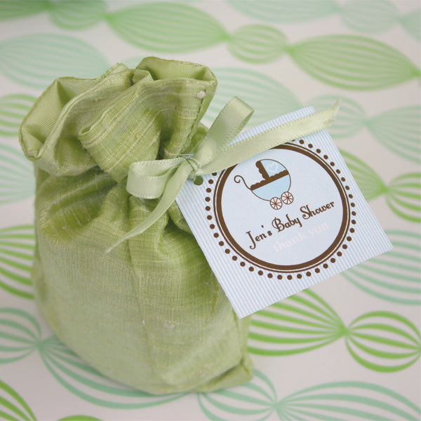 personalized baby shower 2" square labels & tags