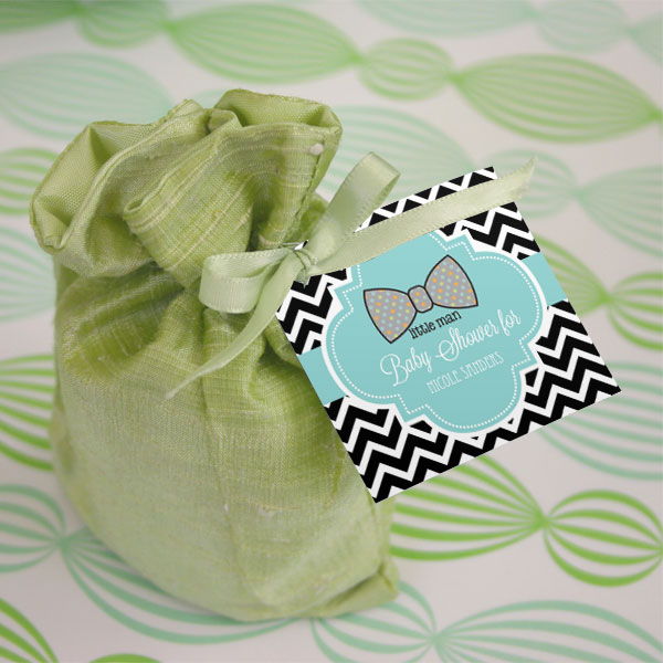 personalized baby shower 2" square labels & tags