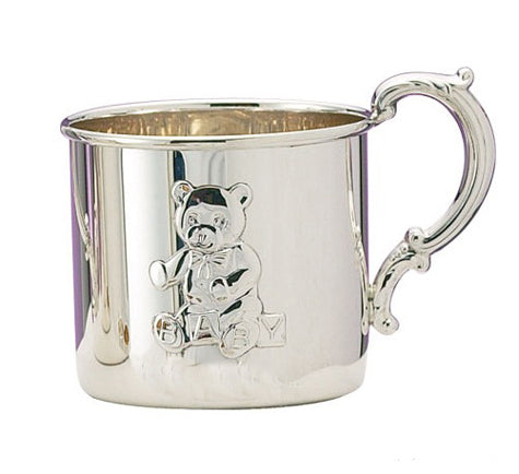 sterling silver teddy bear cup