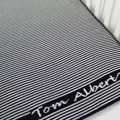 striped baby boy blanket