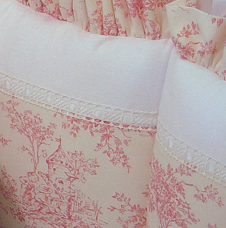 toile crib bedding by blauen