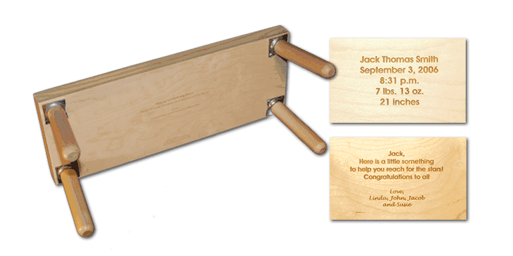 train and name puzzle stool