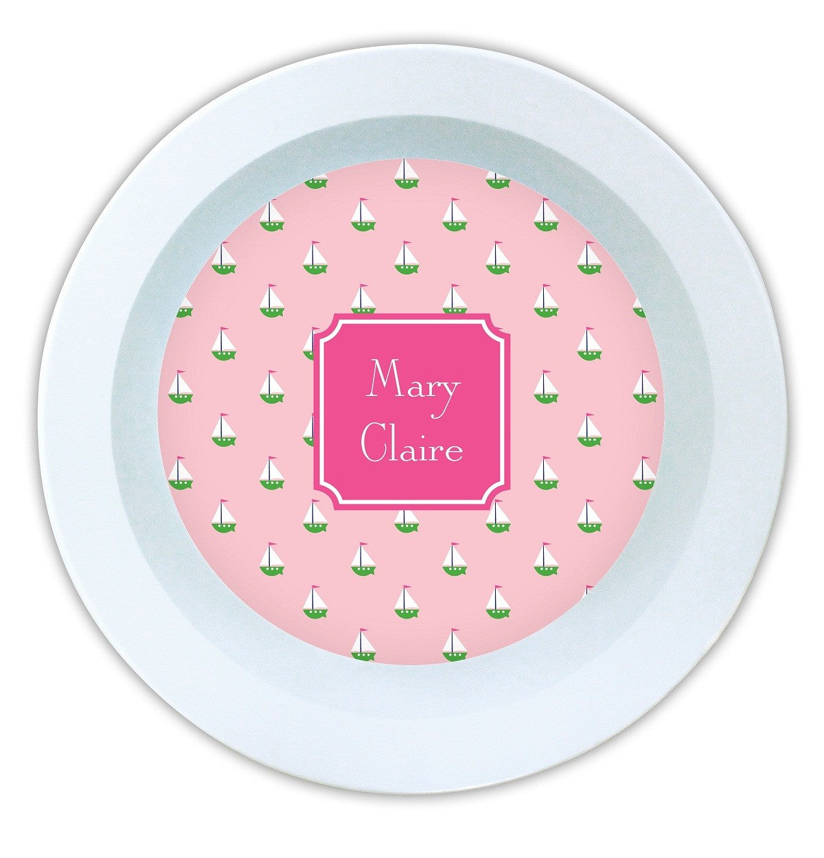 boatman geller little sailboat melamine bowl