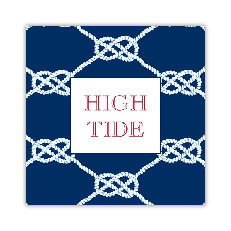 nautical knot navy square paper coaster set of 50