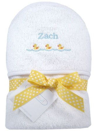 ducks personalized hooded towel